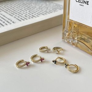 925 Sterling Silver Flower Hoop Earrings With Cubic Zirconia Tiny Floral Huggie Jewelry For Women
