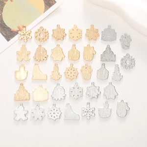 Christmas alloy charms set including snowflakes and bells for DIY jewelry making