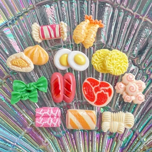 Mini Simulation Essen Anhänger Harz Realistische Hot Pot Zutaten Für DIY Handwerk Haarspangen Dekoration Handyhülle Ornament