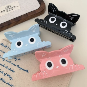 Simpatico Gatto del Fumetto Acetato Artiglio dei Capelli Grande Squalo Clip Per Le Donne di Moda Animale A Forma di Accessori Per Capelli Strumento di Styling