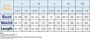 Size chart for V-neck wide leg jumpsuit with measurements in inches and centimeters