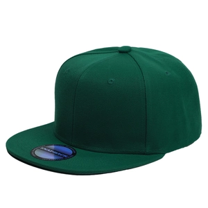 Donkergroene snapback baseballpet van twillstof met originele hologramsticker label