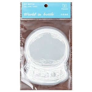 Set of 20 transparent PET decorative bottle stickers for DIY scrapbooking and planners