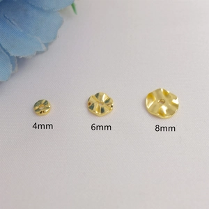 14K gold-filled baroque ripple spacers in 4mm, 6mm, and 8mm sizes for jewelry making