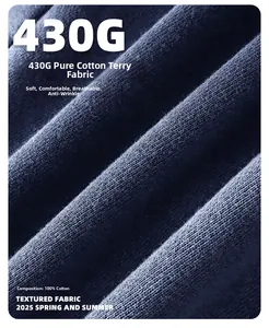 Dettaglio macro del tessuto French Terry 100% cotone 430G con struttura a riccioli morbidi