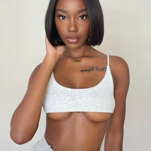 Débardeur Court Sexy En Tricot Nervuré Camisole À Bretelles Spaghetti Dos Nu Coupe Ajustée Streetwear Sport Yoga Femmes