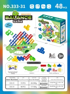Dinosaur base stacker toy dimensions with 48 colorful blocks and 24 challenge cards