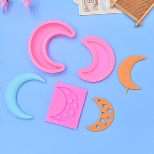Moon-shaped silicone baking molds for fondant and mousse cake decorating tools