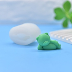 3D schlafender Bär Silikonform für DIY Seifen, Kerzen und Kuchen Mousse Dekoration