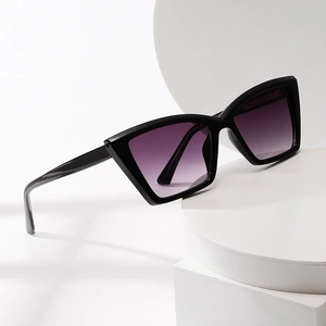 Fashion Cat Eye Sunglasses Retro Oversized Square Frame Plastic PC Gradient Lenses UV400 Protection For Women Men