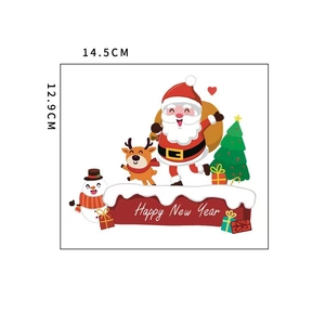 Detail of Santa Claus Christmas wall sticker with dimensions 14.5 CM x 12.9 CM