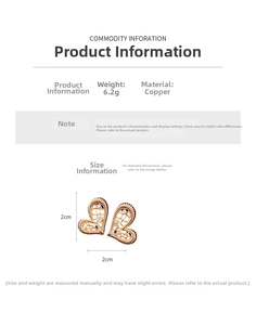 Détail des boucles d'oreilles cœur plaquées or 18K avec dimensions 2cm et poids 6,2g