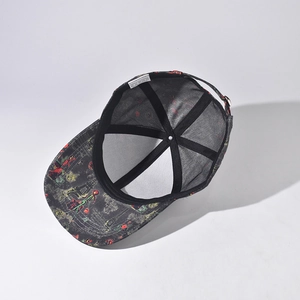 Eiffel Tower print baseball cap featuring 6-panel structure and adjustable strap back