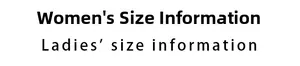 Ladies' size information chart for quick-dry backless one-piece swimwear sizing