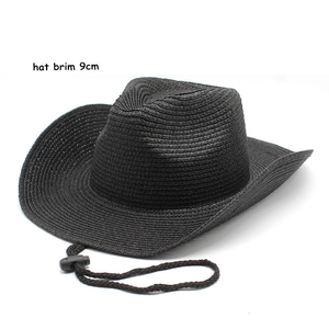 Cappello Da Cowboy In Paglia A Tesa Larga Pieghevole Protezione Solare Estate Spiaggia Stile Aperto Con Corda Vento Regolabile