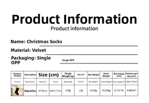 Technical details of black zodiac flannel Christmas stocking with size specifications