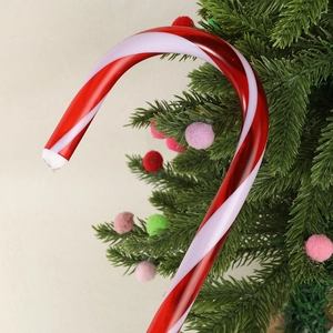 LED lighted candy cane garden stakes for outdoor Christmas party decoration with red stripes