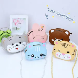 Kids Cute Animal Crossbody Bag PU Leather Mini Cartoon Coin Purse For Girls Toddler Small Messenger Shoulder Bag
