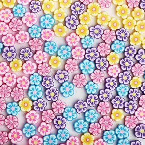 Polymer Clay Flower Spacer Beads Plum Blossom Shape Colorful For DIY Jewelry Making Bracelet Necklace Handmade