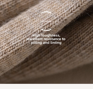 Macro detail of knit cotton socks showing premium anti-pilling fabric texture