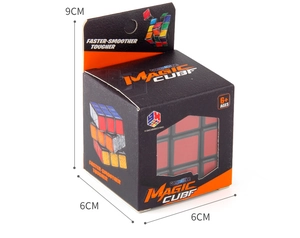 Three-level magic cube in 5.7cm black design with original box packaging displayed