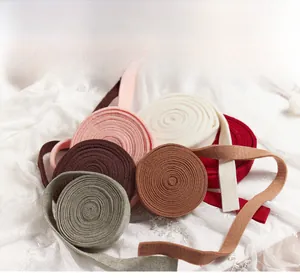 Thick wool felt ribbon rolls in multiple colors for DIY Christmas gift wrapping
