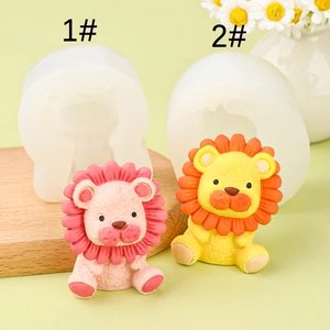 Cute Lion Silicone Mold Cartoon Animal Shape For DIY Cake Mousse Aromatherapy Stone Gypsum Resin Casting Crafting