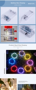 Detail of multi-spec AA battery boxes with manual slide switch for LED copper wire string lights