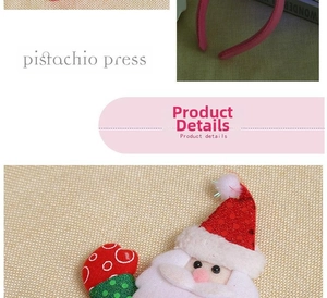 Detail of handmade Santa Claus and red polka dot mushroom decor with shiny sequins