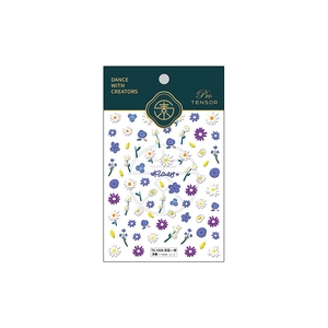 TENSOR ultra-thin floral nail art sticker TS-1556 with delicate embossed flower patterns