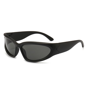 Futuristic Wrap Around Sports Sunglasses PC Frame AC Lens UV400 Protection Cycling Y2K Oval Shades Unisex Eyewear Trend