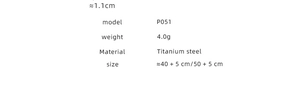 Size guide for heart pendant necklace in titanium steel with 40cm and 50cm chain lengths