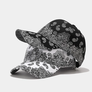 Casquette De Baseball Imprimé Paisley Mélange Coton Acrylique Réglable Protection Solaire Hip Hop Streetwear