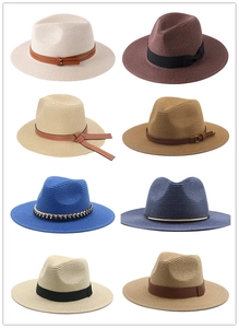 Multiple colors of handmade straw Panama hats for men and women in various woven styles