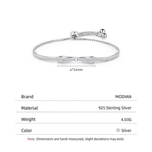 925 sterling silver bow bracelet with sparkling pavé cubic zirconia and box chain