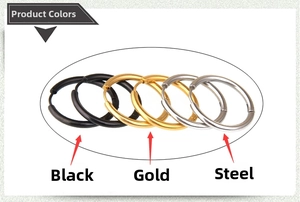 Detailed comparison of stainless steel hoop earrings in black, gold, and silver finishes