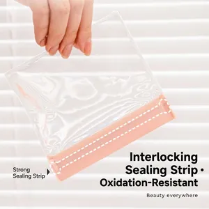 Pink EVA jewelry storage bag with airtight orange seal for anti-oxidation protection