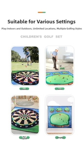 Set de alfombra de golf para niños con diseño de doble cara para uso en interior y exterior