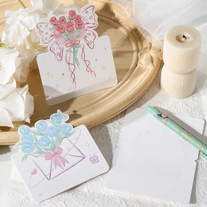 Ins style fresh flower bouquet greeting card for Women's Day and Mother's Day