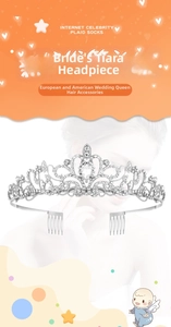 Macro shot of silver bridal tiara featuring sparkling crystals and drop rhinestone