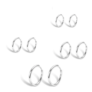 Minimalist Hoop Earrings Stainless Steel High Polished Simple Punk Style Jewelry For Men Women Huggie Design Ear Accessory