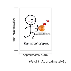 Natural heart agate stone on 'The arrow of love' card for healing and gifting