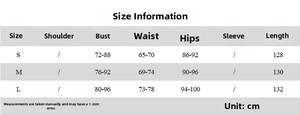 Detailed size chart for lace paneled mesh slip dress showing bust, waist, and hips