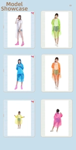 Waterproof portable rain ponchos for adults and children in multiple bright colors