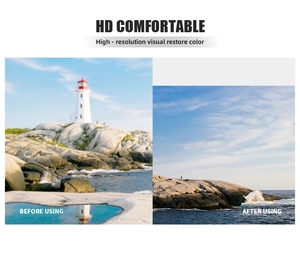 HD vision comparison of aviator sunglasses showing high-resolution color restoration