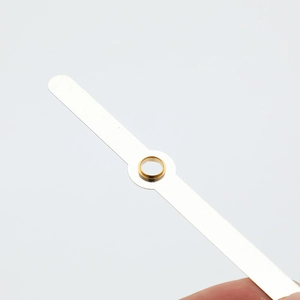 Silver aluminum clock hands with gold bushing for wall clock repair and assembly