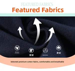 Detail of navy blue combed cotton leggings fabric showing breathable knit texture