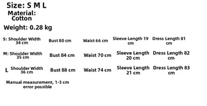 Tableau des tailles détaillé pour mini robe blanche brodée avec mesures précises