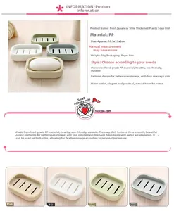 Detailed view of dual-layer PP soap dish with drainage holes and color options