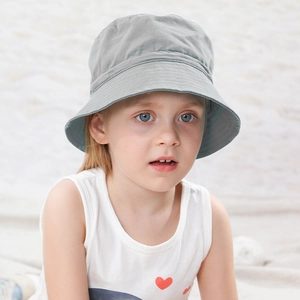 Kids Sun Protection Hat Breathable Mesh Cotton Outdoor Beach Bucket Hat For Toddlers